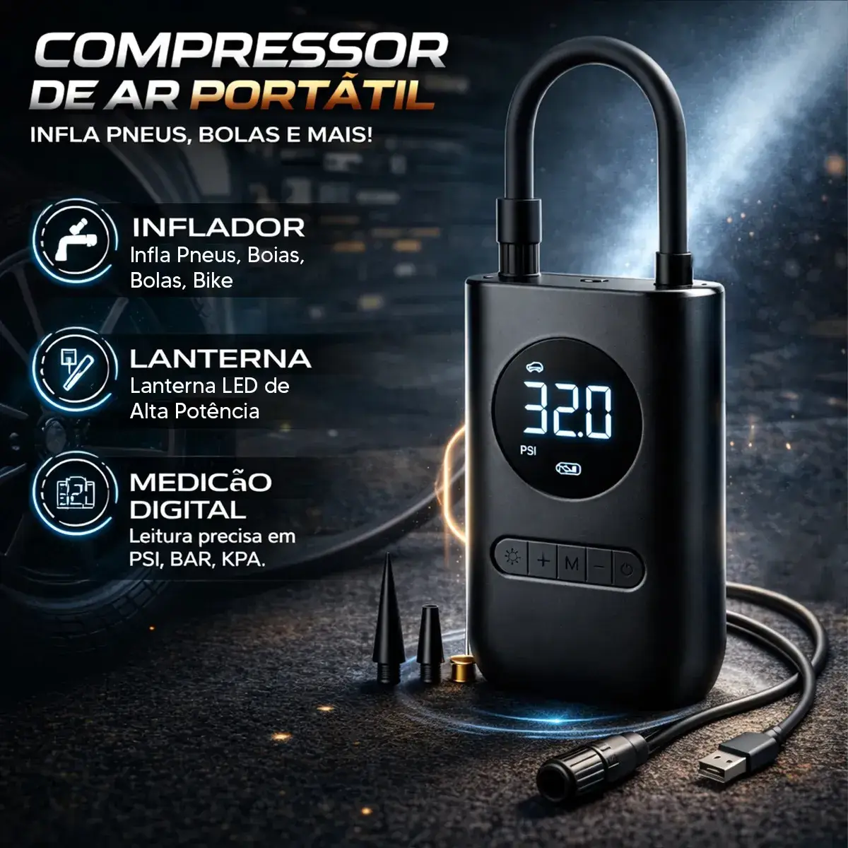 O Melhor Compressor De Ar Digital Pneu Calibrador Portátil Para Carro Moto Bike: O Guia Definitivo