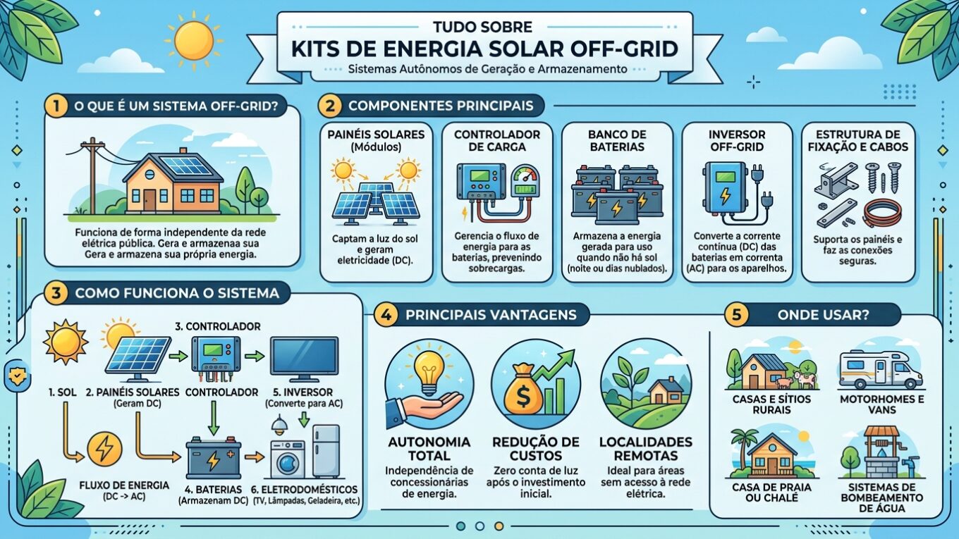 Kit Energia Solar Residencial Preço: On-Grid vs. Off-Grid, Qual Vale a Pena?