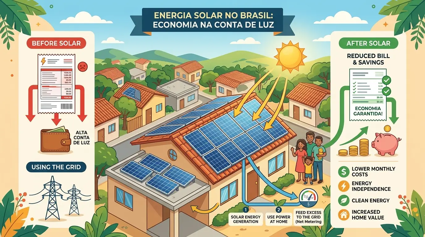 Quanto economizar energia solar residencial completo: O Guia Definitivo