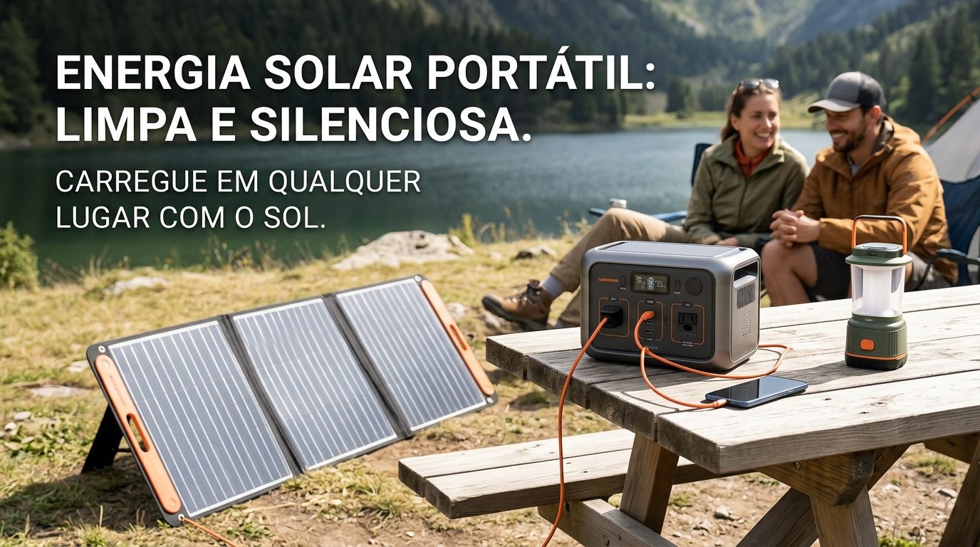 Gerador de Energia Portátil: Solar vs. Combustível, Qual Vence?