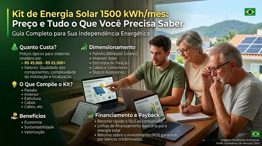Aspecto: kit solar 1500 kwh - detalhamento