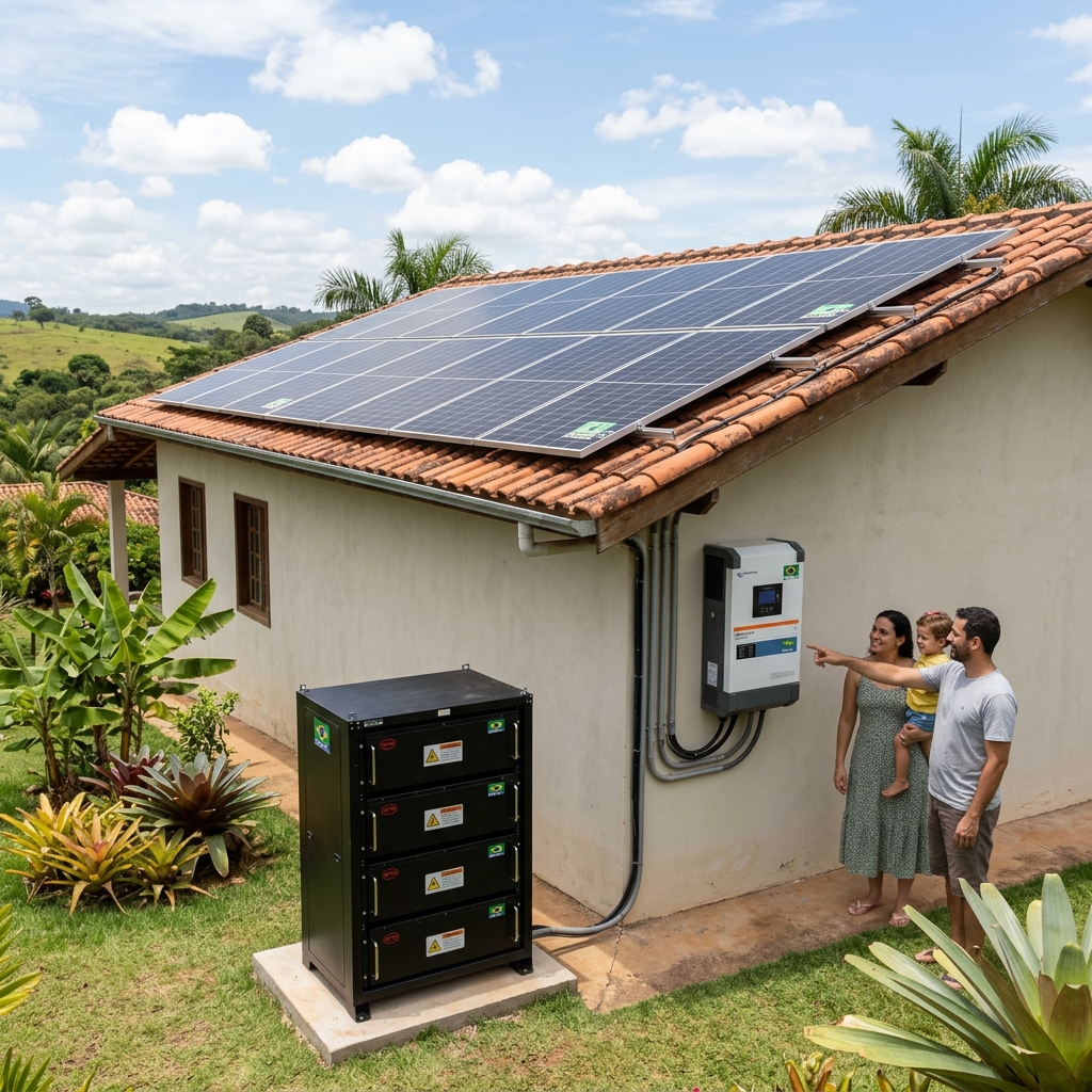 Aspecto: kit energia solar off grid - detalhamento