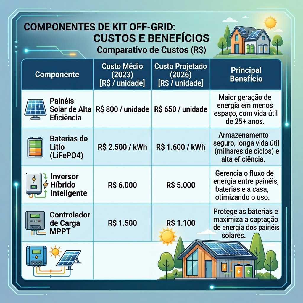 Kit Energia Solar Off Grid: Vale a Pena o Investimento em 2026?