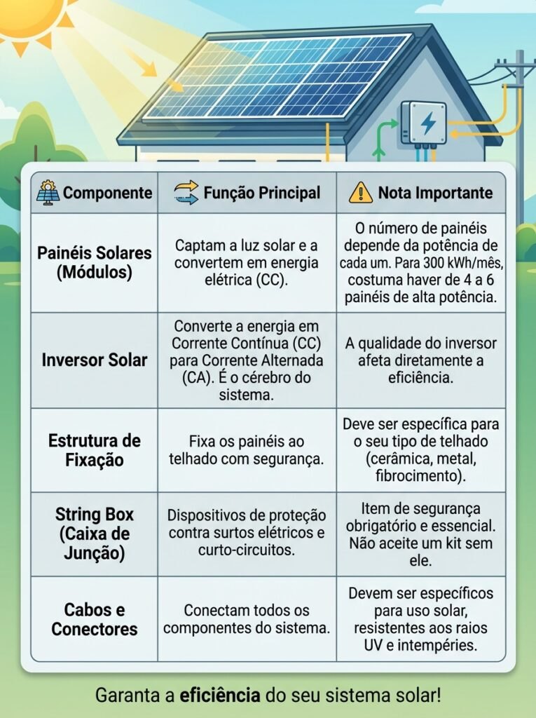 Kit Energia Solar 300 kWh/mês Valor: O que precisa saber