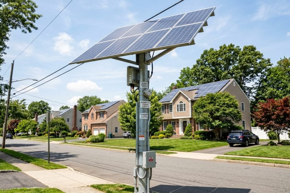 poste com energia solar