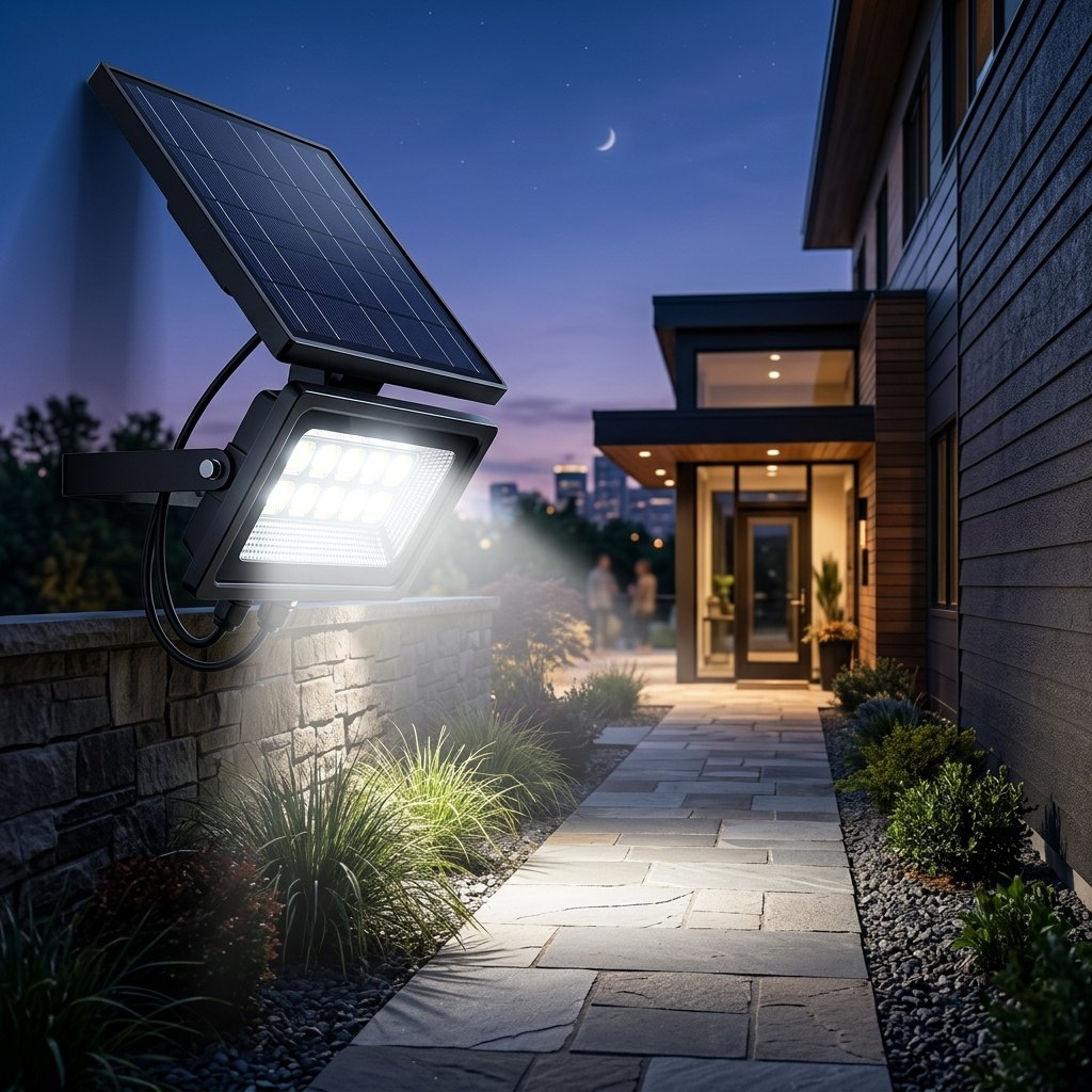 Refletor de LED por Energia Solar